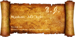 Nyakas Jákob névjegykártya